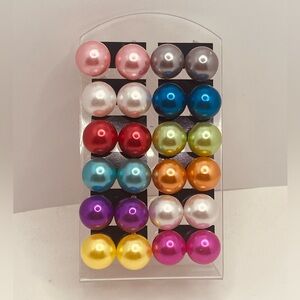 Set earrings for women beaded design 12 pairs